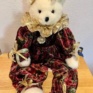 Plush Creations Inc.  Victoria Plush Bear w/Velvety Outfit Vintage 1993